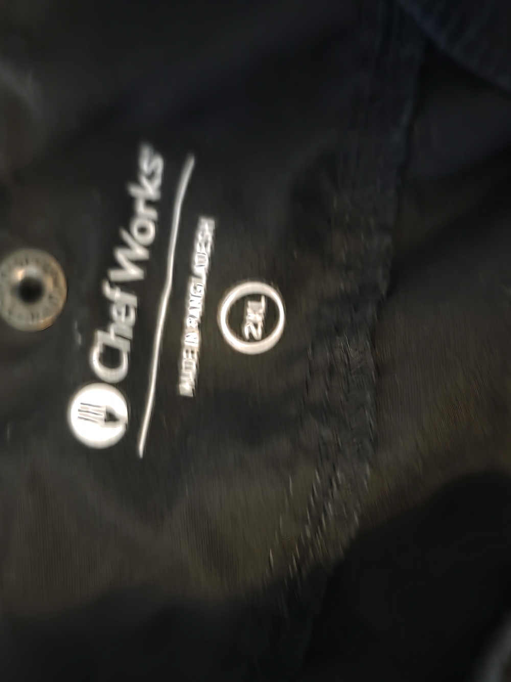 Chef Works Black Chef Jacket - Logo Detail